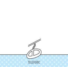 Teleferic icon Telpher cable-railway sign N3