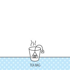 Tea bag icon Natural hot drink sign N8
