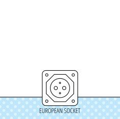 European socket icon Electricity power adapter N4