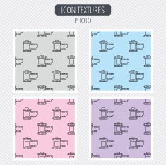 Retro photo icon Camera roll sign N2