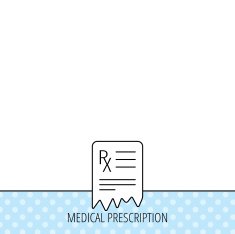 Medical prescription icon Health document sign N3