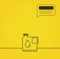 Jerrycan icon Petrol fuel can with drop sign N4