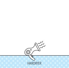Hairdryer icon Electronic blowdryer sign N7