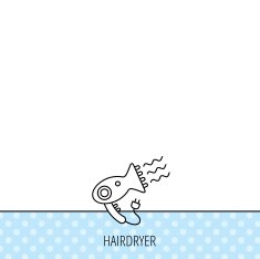 Hairdryer icon Electronic blowdryer sign N9