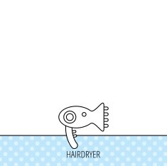 Hairdryer icon Electronic blowdryer sign N11