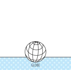 Globe icon World travel sign N3