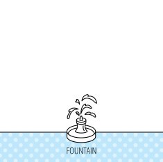 Fountain icon Water in park sign N3