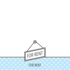 For rent icon Advertising banner tag sign N6 free image download