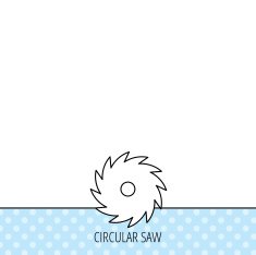 Circular saw icon Cutting disk sign N4