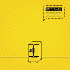 American fridge icon Refrigerator with ice sign N2