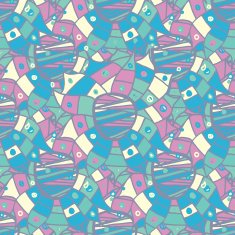 Hand Drawn Abstract Seamless Pattern With flowers
