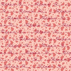 Vector seamless background with hearts the words