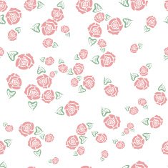 Rose with leaf seamless pattern N2