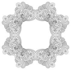 Decorative frame on white background N3