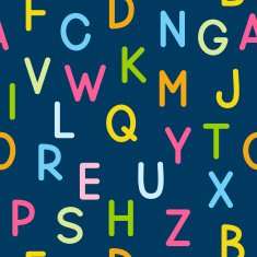 Seamless pattern with color letters N2