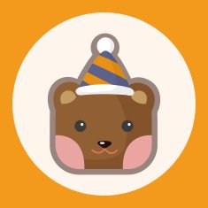 animal bear cartoon theme elements