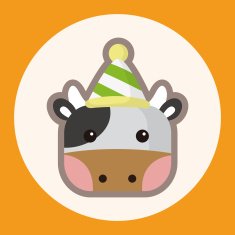 animal cow cartoon theme elements N2