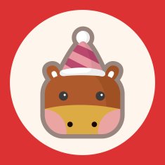 animal horse cartoon theme elements N2