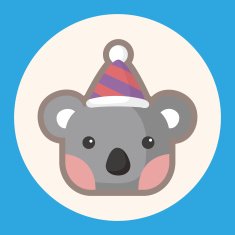 animal koala cartoon theme elements