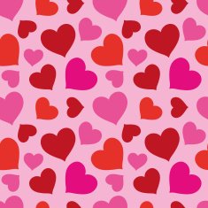 Pattern Of Hearts Seamless Texture