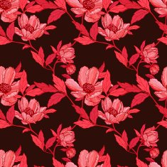 Seamless pattern with flowers rose - Illustration N9