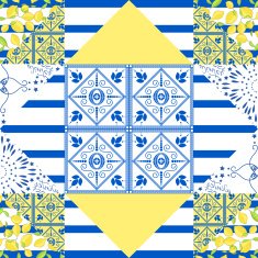 Seamless patchwork pattern Quilted fabric style