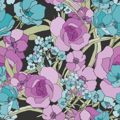 Seamless pattern with flowers rose - Illustration N17