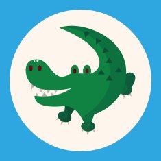 animal crocodile cartoon theme elements N2
