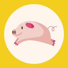 animal pig cartoon theme elements N4