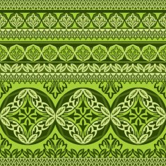 green flower ornament N2