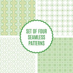 Vector set of four seamless vintage patterns N3