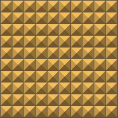 wall with yellow brown pyramid tiles pattern