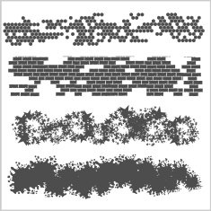Borders vector set on white background