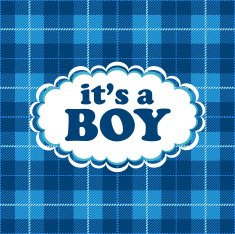 It's A Boy Seamless Tartan Plaid Background