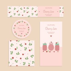 Homemade cherry jam set N2