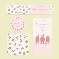 Homemade strawberry jam set N2