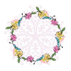 Floral wreath sketch for your design N5