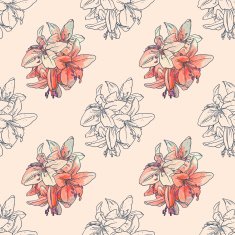 Seamless pattern with lilies N5