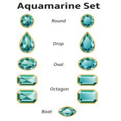 Aquamarine Set With Text N2