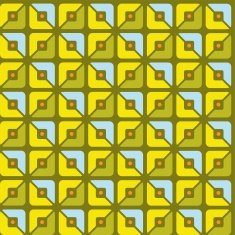 Seamless pattern geometric squares yellow green blue halves background