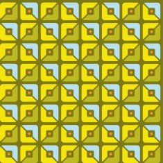 Seamless pattern geometric squares yellow green blue halves background