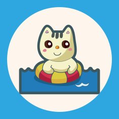 animal summer cartoon theme elements N3