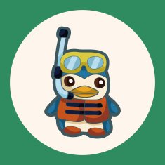 animal summer cartoon theme elements N7