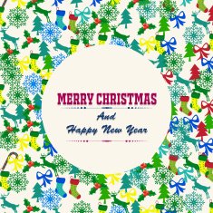 Merry Christmas with decorations elements N2