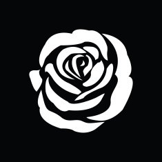 Black silhouette of rose N4