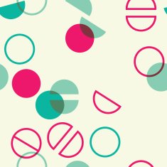 simple universal colorful geometric seamless pattern with circle N2