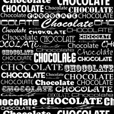 Seamless chocolate pattern with word of different