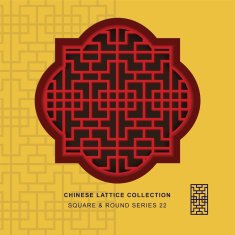 Chinese window tracery square round frame 22 geometry
