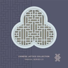 Chinese window tracery trefoil frame 23 rectangle geometry