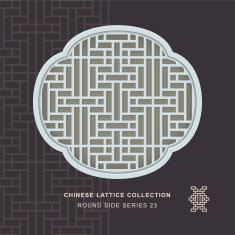Chinese window tracery round side frame 23 rectangle geometry